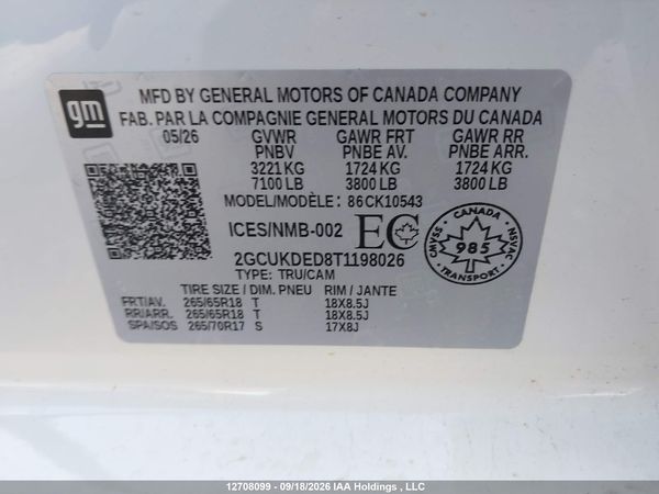 2026 CHEVROLET SILVERADO K1500 LT — I9