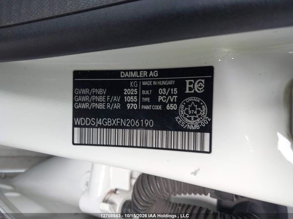 2015 MERCEDES-BENZ CLA 250 4MATIC — I9