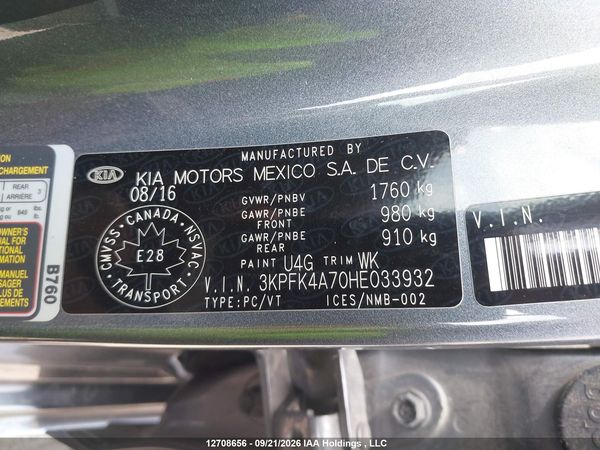 2017 KIA FORTE EX/EX LUXURY/EX+/LX/LX+ — I18