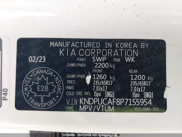 2023 KIA SPORTAGE LX — I22