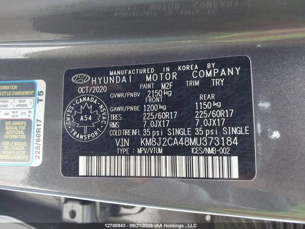 2021 HYUNDAI TUCSON ESSENTIAL AWD — I9