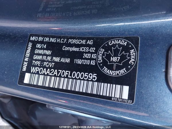 2015 PORSCHE PANAMERA 2/4 — I17