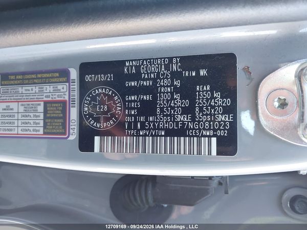2022 KIA SORENTO 2.5T EX/2.5T EX+ — I9