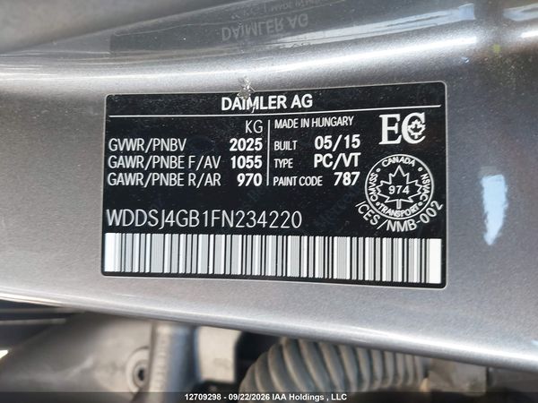 2015 MERCEDES-BENZ CLA 250 4MATIC — I9