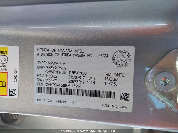 2024 HONDA CR-V LX-B — I18