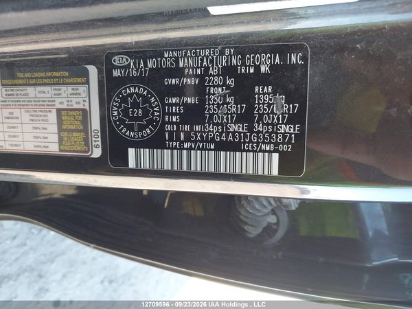 2018 KIA SORENTO 2.4L LX — I9