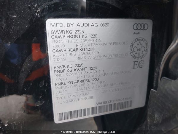 2021 AUDI Q3 PREMIUM PLUS S LINE 45 — I9
