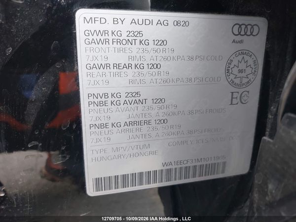 2021 AUDI Q3 PREMIUM PLUS S LINE 45 — I19