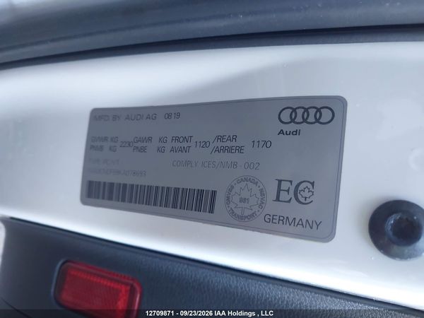 2019 AUDI A5 PRESTIGE — I9