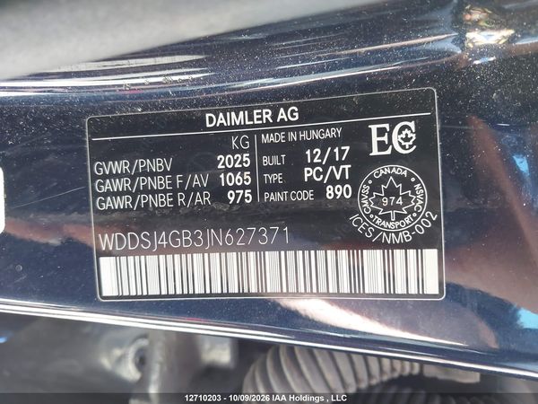 2018 MERCEDES-BENZ CLA 250 4MATIC — I9