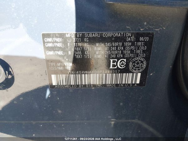 2023 SUBARU ASCENT TOURING — I9