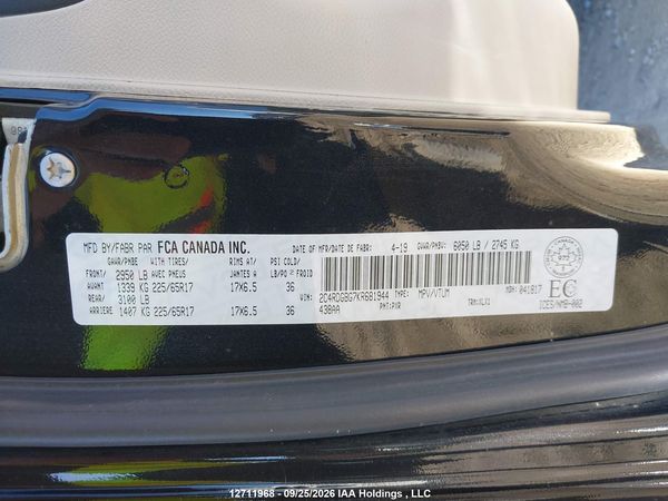 2019 DODGE GRAND CARAVAN SE — I19