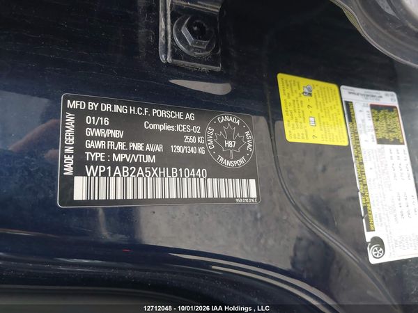 2017 PORSCHE MACAN S — I9