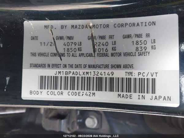 2021 MAZDA 3 PREMIUM — I20