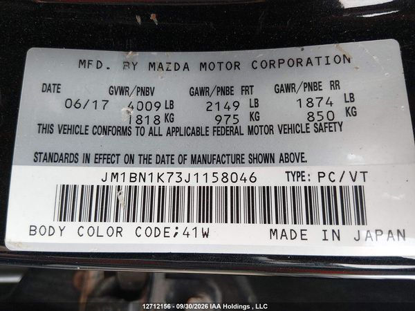 2018 MAZDA MAZDA3 GX — I9