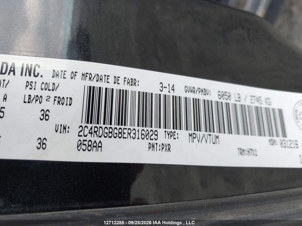 2014 DODGE GRAND CARAVAN SE/SXT — I9