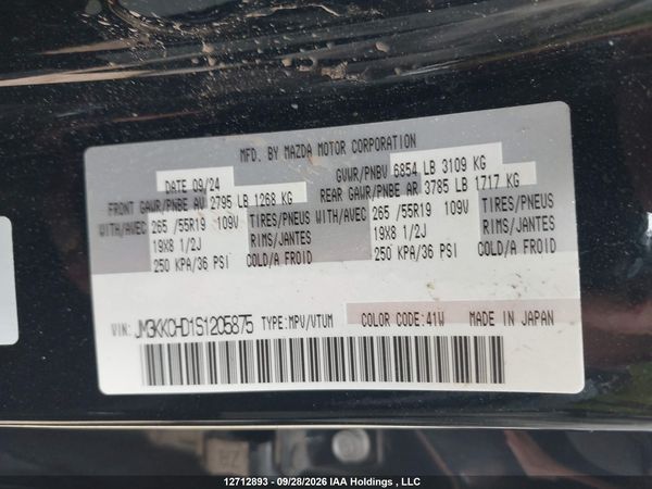 2025 MAZDA CX-90 PREMIUM SPORT — I9