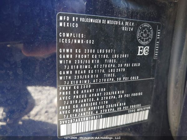 2024 VOLKSWAGEN TIGUAN SE/WOLFSBURG — I9