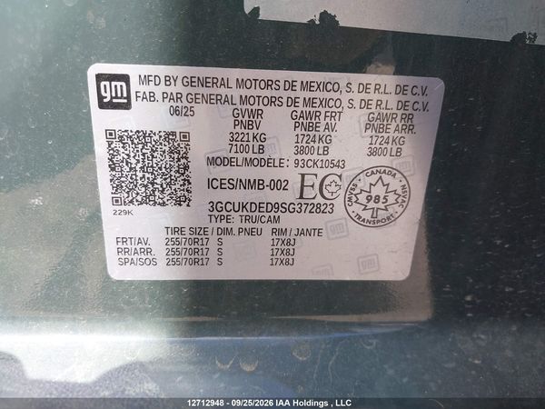 2025 CHEVROLET SILVERADO K1500 LT — I9