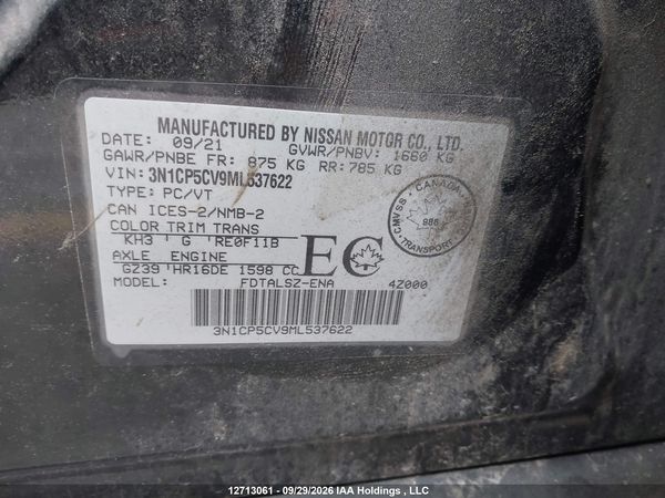 2021 NISSAN KICKS SV — I19