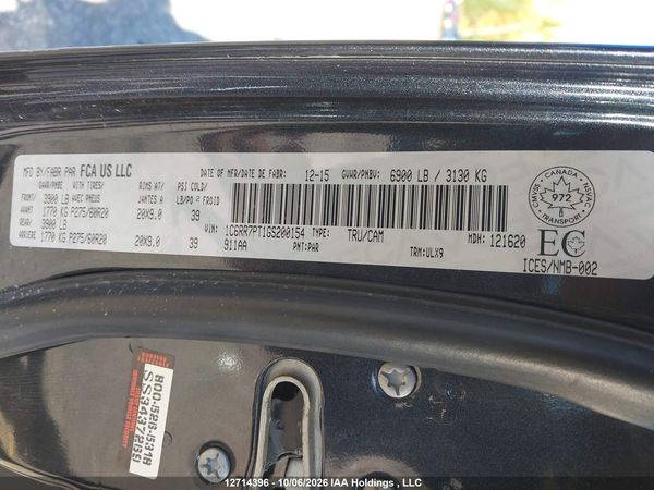 2016 RAM 1500 LIMITED — I9