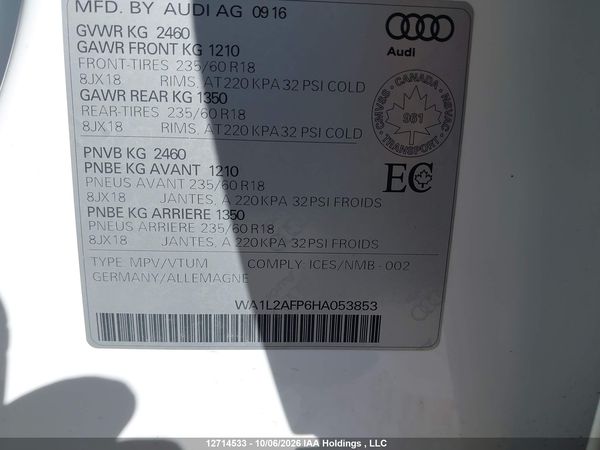 2017 AUDI Q5 quattro Premium Plus — I9