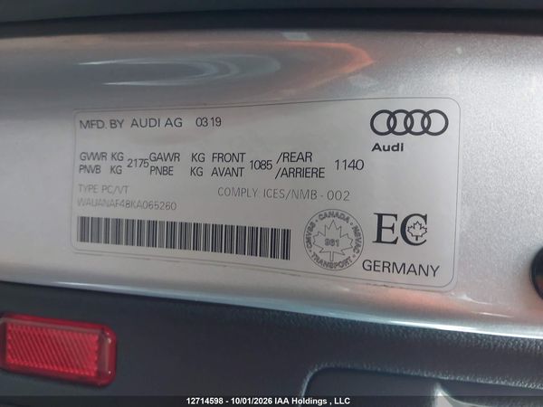 2019 AUDI A4 45 KOMFORT — I9