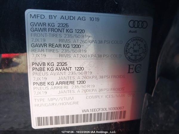 2020 AUDI Q3 45 PROGRESSIV — I9