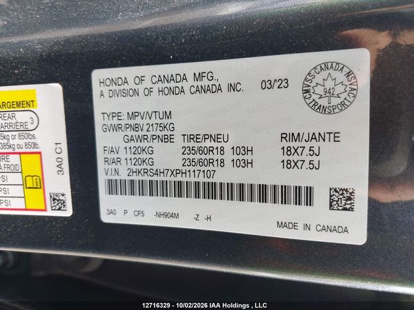 2023 HONDA CR-V EX-L — I20