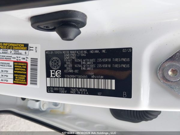 2026 TOYOTA HIGHLANDER XLE AWD — I18
