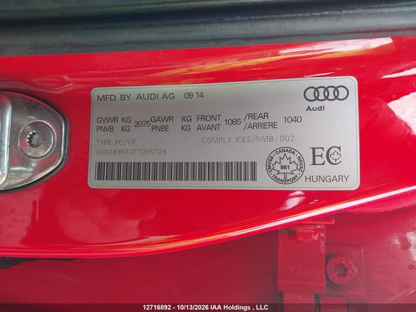 2015 AUDI A3 PROGRESSIV — I9