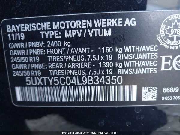 2020 BMW X3 XDRIVE30I — I18