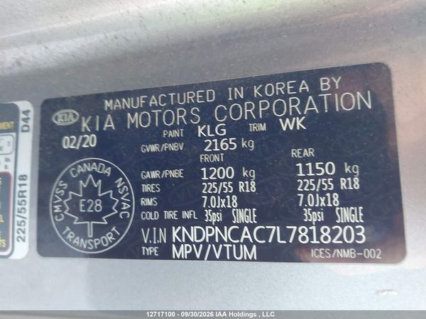 2020 KIA SPORTAGE EX — I17
