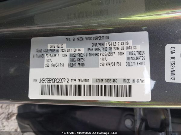 2023 MAZDA CX-5 Select Package — I9