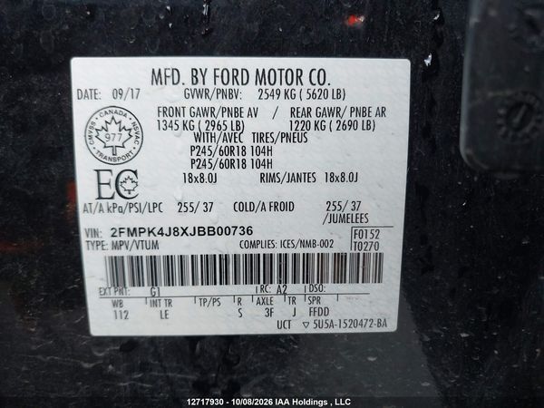 2018 FORD EDGE SEL — I18