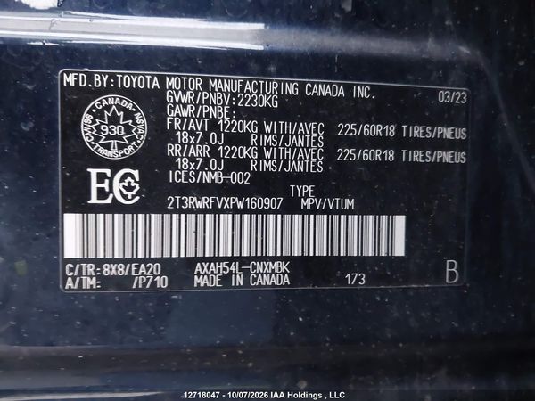 2023 TOYOTA RAV4 XLE — I19