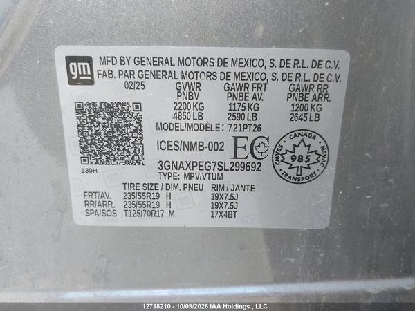2025 CHEVROLET EQUINOX LT AWD — I19