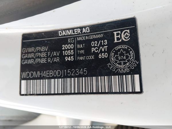 2013 MERCEDES-BENZ B250 — I19