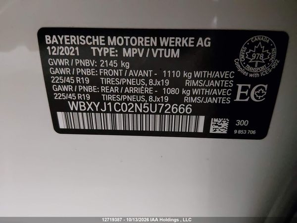 2022 BMW X2 XDRIVE28I — I9