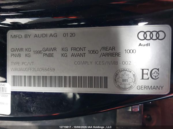 2020 AUDI A3 Premium — I18