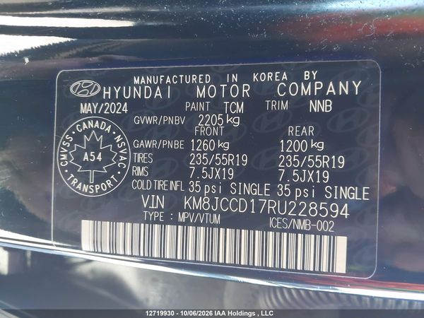 2024 HYUNDAI TUCSON SEL CONVENIENCE — I9
