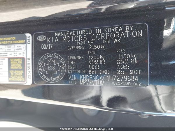 2017 KIA SPORTAGE EX — I9