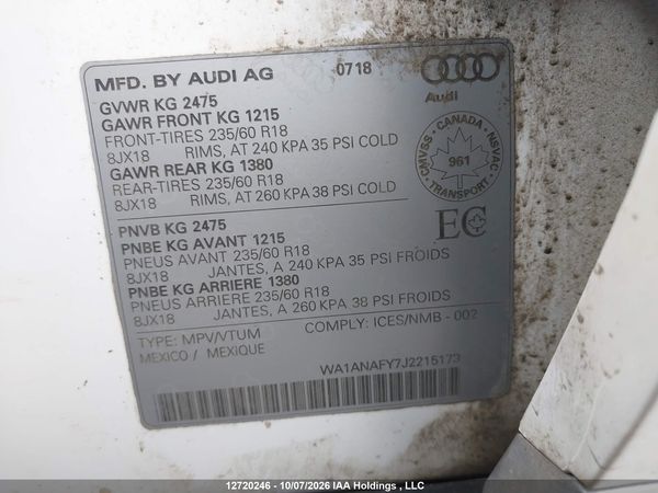 2018 AUDI Q5 PREMIUM — I9