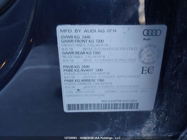 2015 AUDI Q5 2.0T PROGRESSIV — I9