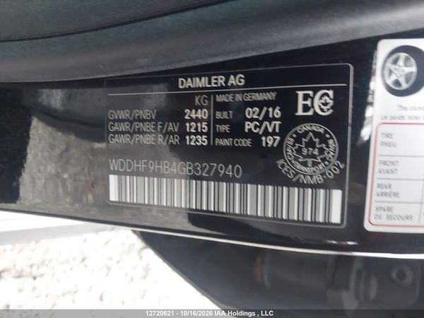 2016 MERCEDES-BENZ E 250 BLUETEC 4MATIC — I9