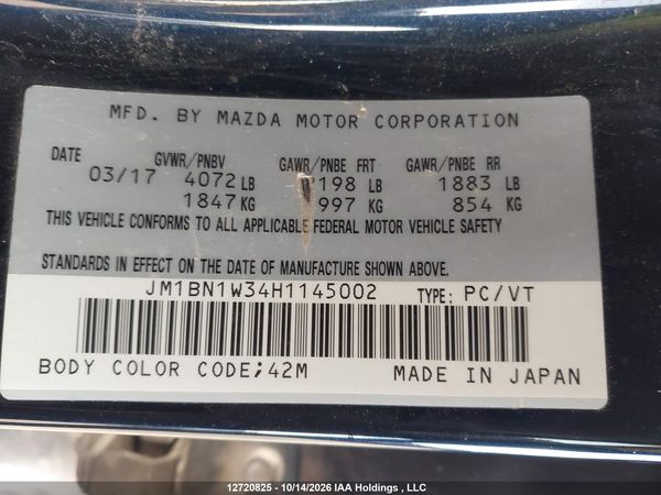 2017 MAZDA MAZDA3 GT — I9