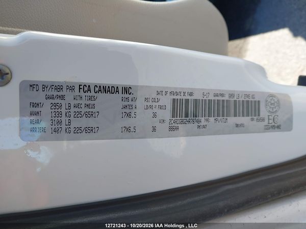 2017 DODGE GRAND CARAVAN SE — I9