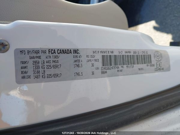 2017 DODGE GRAND CARAVAN SE — I19