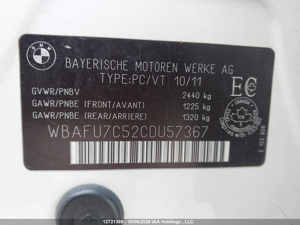 2012 BMW 535I XDRIVE — I9