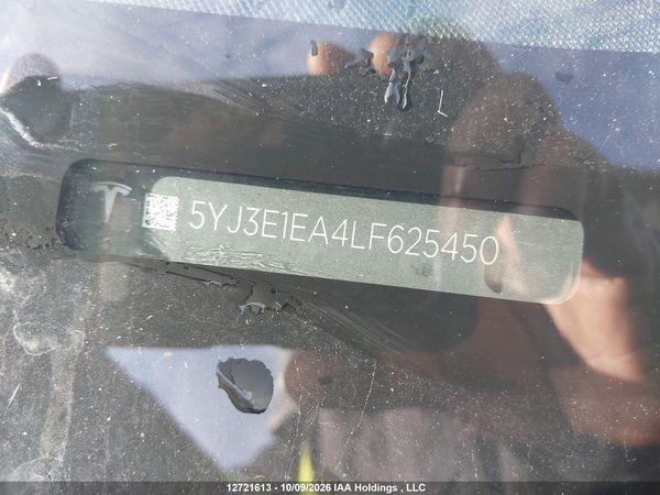 2020 TESLA MODEL 3 — I19